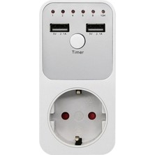 Pandoraplanet 1 Parça Aşırı Gerilim Koruyucu Soket 6 Saat 220V 230V Cihaz Zaman Kontrol Cihazı Ab Tak (Yurt Dışından)