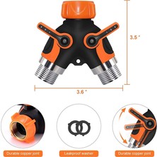 Pandoraplanet Bradoo-2 Yollu Bahçe Hortumu Ayırıcı, Bahçe Hortumu Için Ayırıcı Vana, Ağır Bahçe Hortumu Çıkışı Ayırıcı, 2 Yıkayıcılar (Yurt Dışından)