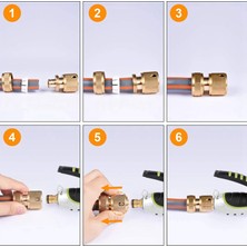 Pandoraplanet Beerıs 4 Parça Bahçe Hortumu Musluk Bağlantısı 1/2 Inç ve 3/4 Inç Boyutu 2-In-1 ve 1/2 Inç Hortum Borusu Hızlı Bağlantı (Yurt Dışından)