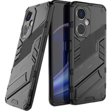 Microcase Oneplus Nord Ce 3 Lite Matrix Serisi Armor Standlı Perfect Koruma Kılıf - Siyah AL3416