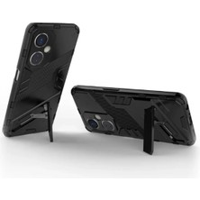 Microcase Oneplus Nord Ce 3 Lite Matrix Serisi Armor Standlı Perfect Koruma Kılıf - Siyah AL3416