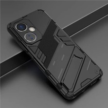 Microcase Oneplus Nord Ce 3 Lite Matrix Serisi Armor Standlı Perfect Koruma Kılıf - Siyah AL3416