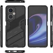 Microcase Oneplus Nord Ce 3 Lite Matrix Serisi Armor Standlı Perfect Koruma Kılıf - Siyah AL3416