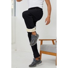 Ghassy Co. Erkek Ultra Termal Kışlık Sherpa Astarlı Aktif Koşu Normal Paça Jogger Eşofman Altı