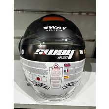 Sway Kask SW-737 Army Mat Yeşil/siyah Çenesiz Güneş Gözlüklü