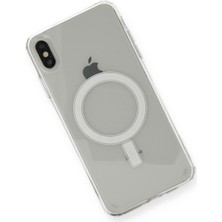 HappyCase  iPhone Xs Kılıf Magneticsafe Şeffaf Silikon - Şeffaf