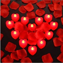 Hanedanev 12 Adet Kalpli LED Mum Tealight Mum Kırmızı Işık Pilli Piller Dahil