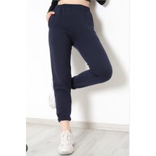 İyisini İstersen Üç Iplik Iç Kısmı Pamuklu Bel Paça Lastikli Lacivert Eşofman Altı