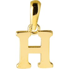 goldkupe 14 Ayar Altın H Harfi Kolye Ucu 0,41 gr