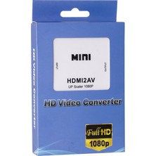 Powermaster PM-12861 HDMI To Rca Mini Model 1920X1080 Plastik Kasa Çevirici Konvertör