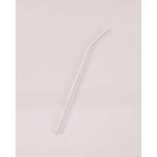Hanedanev 6 Adet Kokteyl Sunum Pipeti Cam Pipet Isıya Dayanıklı Eğimli 20CM Şeffaf Cam Pipet Tekli