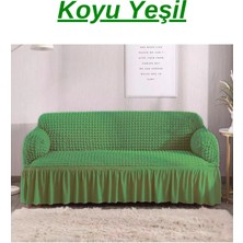 Kanway Bürümcük 3 Kişilik Koltuk Örtüsü. Etekli Streç Esnek Lastikli Çekyat Kanepe Kılıfı