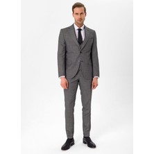 Süvari Normal Bel Slim Fit Siyah Erkek Takım Elbise TK1020000260