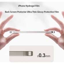 SPHONE iPhone 15 Pro Max Arka Cam Çerçeve Kenar Koruyucu Çizilmeye Karşıt Film Clear Şeffaf Parlak Hidrojel