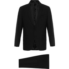 Süvari Standart Bel Regular Fit Siyah Erkek Takım Elbise TK1000400397