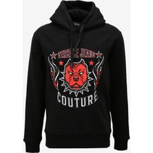 Versace Jeans Couture Kapüşon Yaka Siyah Erkek Sweatshırt 75GAIE03CF02E899