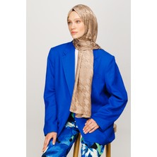 Mooncorn Kazayağı Desen Parlak Jakar Şal