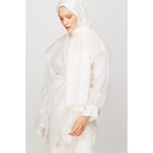 Mooncorn Kazayağı Desen Parlak Jakar Şal