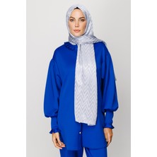 Mooncorn Zikzak Desen Parlak Jakar Şal