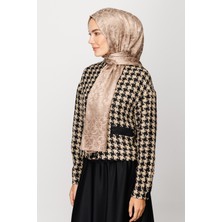 Mooncorn Longar Desen Parlak Jakar Şal