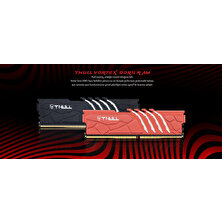 Thull Vortex 32GB Kıts (2X16GB) 6400MHZ CL32 1.4V Black Heatsınk Ddr5 Ram THL-PCVTX51200D5-32G-B