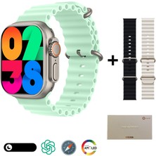 Byrist Hw Ultra 2 49MM 2.1inç Amoled Ekran "3 Kordon" Chatgpt+Pusula Özellikli Watch Ultra 2 Akıllı Saat