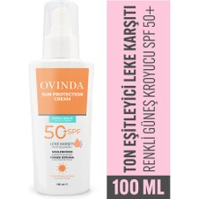 Ovinda Yüksek Korumalı Leke Karşıtı Ve Cilt Tonu Eşitleyici Renkli Tinted Güneş Kremi Spf 50+ 100 ml