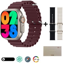 Byrist Hw Ultra 2 49MM 2.1inç Amoled Ekran "3 Kordon" Chatgpt+Pusula Özellikli Watch Ultra 2 Akıllı Saat