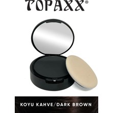 Topaxx Koyu Kahve Suda Çıkmayan Saç Sakal Dolgunlaştırıcı Topik Pudra 14 gr