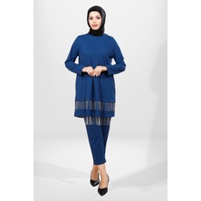 Beyza 4063 Indigo Tesettür Alt Üst Takım