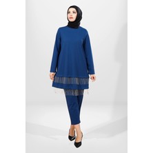 Beyza 4063 Indigo Tesettür Alt Üst Takım