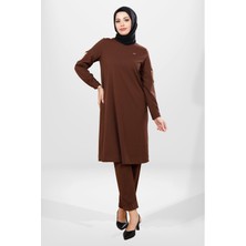 Beyza 4062 Kahve Tesettür Alt Üst Takım