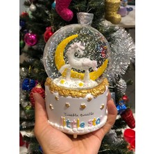 Mirabella Gift Unicorn Temalı Otomatik Kar Püskürtmeli Müzikli ve Işıklı 15 cm Büyük Boy Kar Küresi