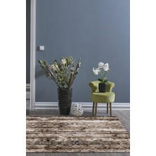 Dekoreko Dijital Salon Halısı Star Pamuk Kaymaz Taban Modern Rita Kahve