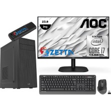 Zetta Expert Intel Core I7 13700 64GB Ddr4 512GB M.2 Nvme SSD RX550-4GB 23,8" Fhd Monitör Freedos Masaüstü Bilgisayar MZET55078114 + Zetta Flash Bellek