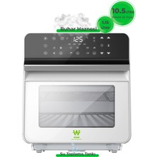 Wiami Airfryer 10.5 L Buharlı Hava Fritözü BEYAZ-2023 Yeni Modeli
