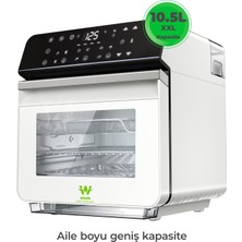 Wiami Airfryer 10.5 L Buharlı Hava Fritözü BEYAZ-2023 Yeni Modeli