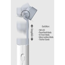 Telvesse 4in1 Şarjlı Masa Lambası Powerbank Özellikli Telefon Standlı Kamp El Feneri Çalışma Okuma Işığı 975