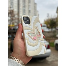 SPHONE iPhone 11 Kılıf Sihirli Kelebek Içi Sıvılı Simli Figür Liquid Yumuşak Esnek Renkli Silikon Butterfly