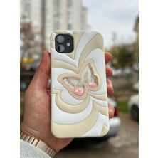 SPHONE iPhone 11 Kılıf Sihirli Kelebek Içi Sıvılı Simli Figür Liquid Yumuşak Esnek Renkli Silikon Butterfly