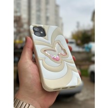 SPHONE iPhone 11 Kılıf Sihirli Kelebek Içi Sıvılı Simli Figür Liquid Yumuşak Esnek Renkli Silikon Butterfly