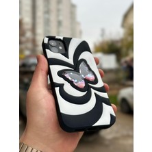 SPHONE iPhone 11 Kılıf Sihirli Kelebek Içi Sıvılı Simli Figür Liquid Yumuşak Esnek Renkli Silikon Butterfly