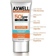 Axwell Spf 50+ 4 Lü Fırsat Seti Leke Karşıtı Nemlendirici Yüksek Koruma Güneş Kremi 50 ml