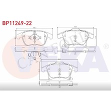 Ford Mondeo-Smax-Galaxy Ön Fren Balatası 2015>2020 Veka 01 BP11249 22