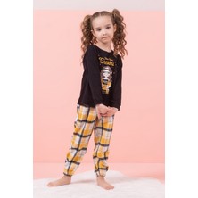 Dmb Kids Kare Desenli Kız Çocuk Pijama Takımı