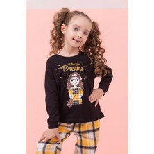 Dmb Kids Kare Desenli Kız Çocuk Pijama Takımı