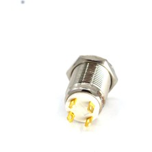 Adam 12MM Yaylı Buton Anahtar 12V Kırmızı Işıklı Yuvarlak Metal