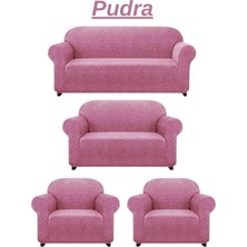 E Bahar 3+2+1+1 Dokuma Jakar Koltuk Örtüsü. Lastikli, Esnek, Yıkanabilir Koltuk, Kanepe, Çekyat Örtüsü