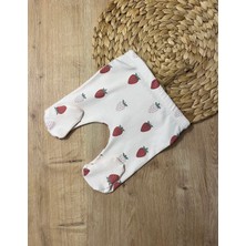 Maddu Baby Kız Bebek Çilek Desenli %100 Pamuk 2’li Zıbın Takımı