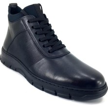 Libero 4887 Deri Fermuarlı Erkek Bot-Siyah